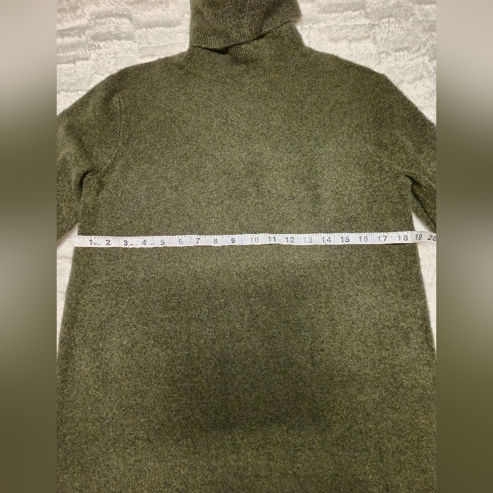 J. Crew Olive Long Sleeve Turtleneck Dress - Picture 3 of 7